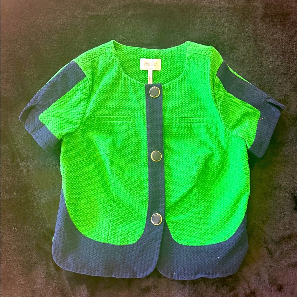 Laundry by Shelli Segal Retro Silhouette Corporate Blouse/Coat Size 6